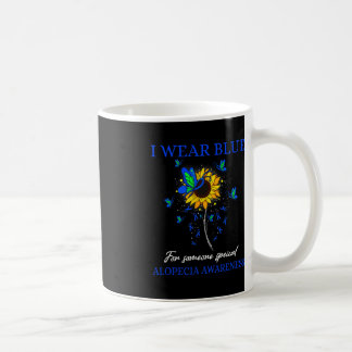 Ik Draag Blauw voor Alopecia Awareness Sunflower Koffiemok