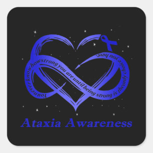 Ik Draag blauw voor Ataxia Awareness Warrior T-Shi Vierkante Sticker
