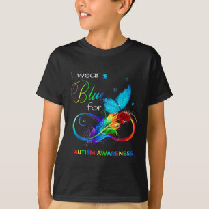 Ik Draag Blauw voor Autisme Awareness Maand Mannen T-shirt
