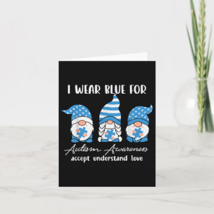 Ik Draag blauw voor autisme-bewustzijn Kaart