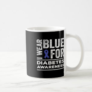 Ik Draag blauw voor diabetes mellitus blauw ribb Koffiemok