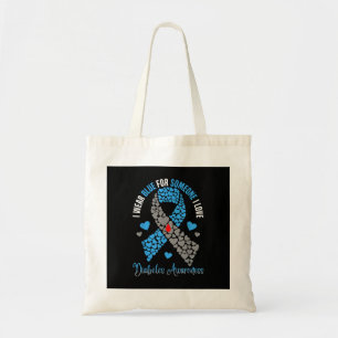 Ik Draag blauw voor iemand die ik hou van diabetes Tote Bag