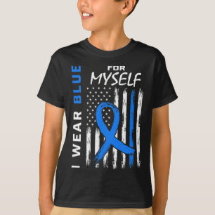 Ik draag blauw voor mezelf Diabetes bewustzijn Ame T-shirt