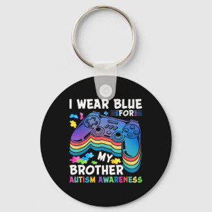 Ik Draag-blauw voor mijn broer Autisme Bewustzijn Sleutelhanger