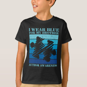 Ik Draag blauw voor mijn broer Autistic Kinder AW T-shirt