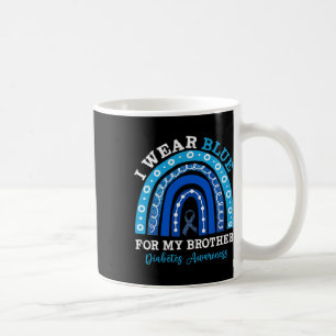 Ik Draag blauw voor mijn broer T1d type 1 diabetes Koffiemok