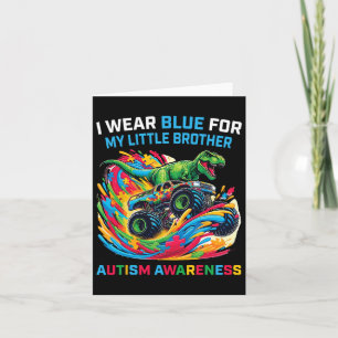 Ik Draag blauw voor mijn broertje autisme t rex mo Kaart