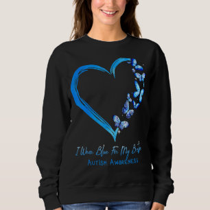 Ik Draag blauw voor mijn broertje hart vlinder aut Trui