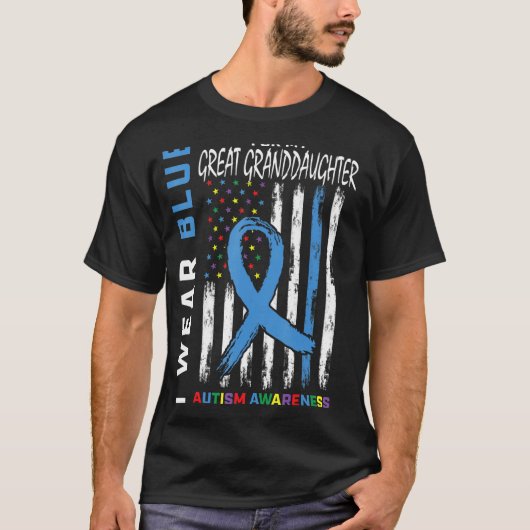 Ik Draag blauw voor mijn dochter Autism Awar T-shirt (Voorkant)