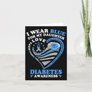 Ik Draag blauw voor mijn dochter Diabetes die zich Kaart