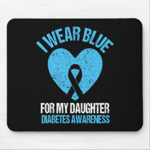 Ik Draag blauw voor mijn dochter Diabetes die zich Muismat