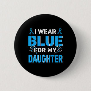 Ik Draag blauw voor mijn dochter Diabetes Ronde Button 5,7 Cm