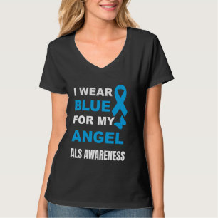 IK DRAAG BLAUW VOOR MIJN ENGEL ALS BEWUSTZIJN T-SHIRT