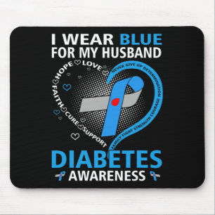 Ik Draag blauw voor mijn Hoopvolle liefde Diabetes Muismat