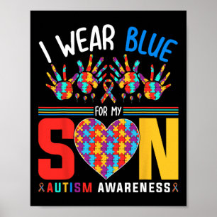 Ik Draag blauw voor mijn jeugdige autisme bewustzi Poster