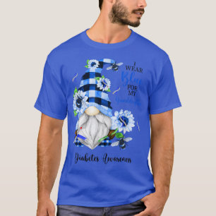 Ik draag blauw voor mijn kleindochter Gnomie Diabe T-shirt