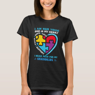 Ik Draag blauw voor mijn kleinkinderen Autisme Awa T-shirt