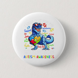 Ik Draag Blauw voor mijn kleinzoon Autisme Bewusth Ronde Button 5,7 Cm
