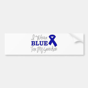 Ik Draag blauw voor mijn kleinzoon (blauw lint) Bumpersticker