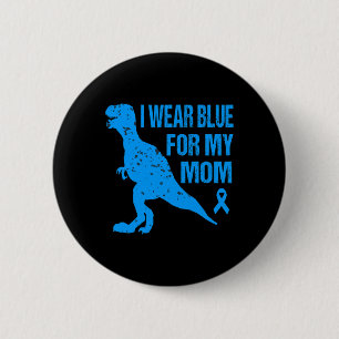 Ik Draag Blauw voor mijn mama Diabetes Langer Ronde Button 5,7 Cm