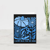 Ik Draag blauw voor mijn moeder Diabetes Awareness Kaart (Voorkant)