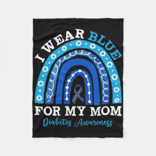 Ik Draag blauw voor mijn moeder T1d type 1 diabete Fleece Deken