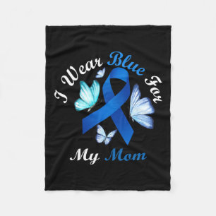 Ik draag blauw voor mijn moeder vlinder diabetes b fleece deken