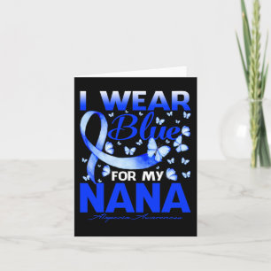 Ik Draag blauw voor mijn Nana Alopecia Awareness B Kaart