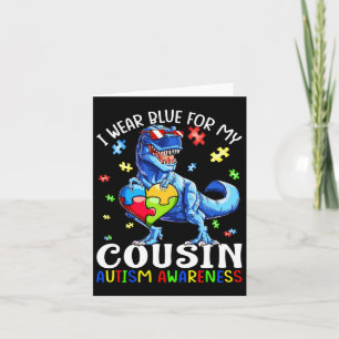 Ik Draag blauw voor mijn neef Autism Awareness Din Kaart