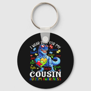 Ik Draag blauw voor mijn neef Autism Awareness Din Sleutelhanger