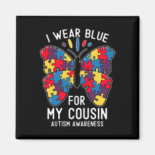 Ik Draag blauw voor mijn nicht Autism Awareness Da Magneet