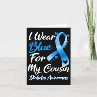 Ik Draag blauw voor mijn nicht Diabetes Awareness  Kaart
