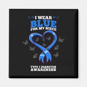 Ik Draag blauw voor mijn nicht T1D type 1 diabetes Magneet