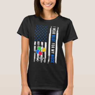 Ik Draag Blauw voor mijn nichtautisme bewustzijn m T-shirt