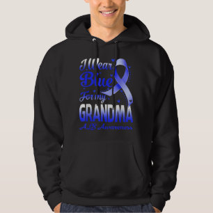 Ik Draag Blauw voor mijn oma ALS Bewustheid Hoodie