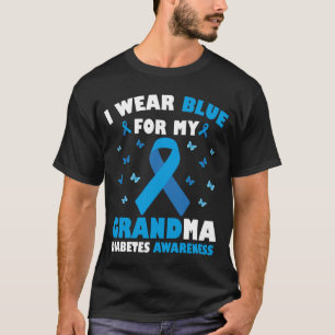 Ik Draag blauw voor mijn oma Diabetes Awareness T1 T-shirt