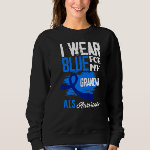 Ik Draag blauw voor mijn oma steun als bewustzijn Trui