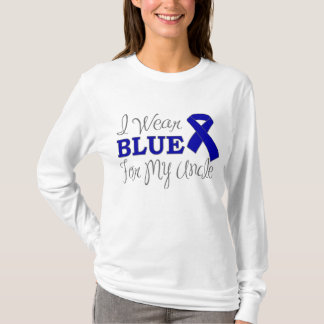 Ik Draag blauw voor mijn oom (blauw bewustzijn lin T-shirt