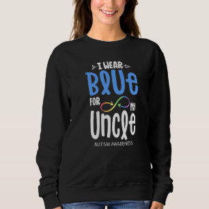 Ik Draag Blauw voor mijn oom Familie Autisme Aware Trui