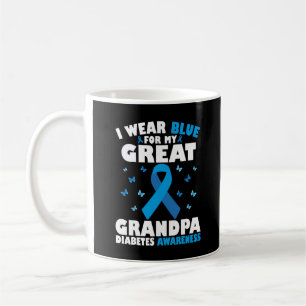 Ik Draag blauw voor mijn opa type 1 diabetes Koffiemok