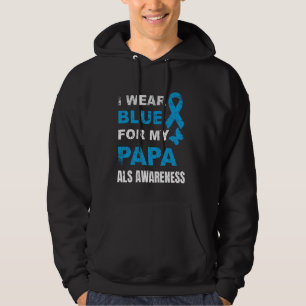 IK DRAAG BLAUW VOOR MIJN PAPA ALS-BEWUSTZIJN HOODIE