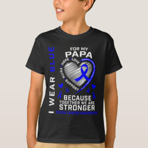 Ik Draag blauw voor mijn papa colon kanker bewustz T-shirt