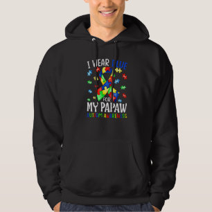 Ik Draag blauw voor mijn papaw Autism Awareness Ri Hoodie
