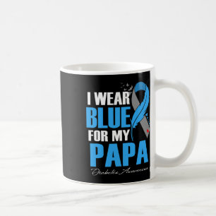 Ik Draag blauw voor mijn papieren diabetes Koffiemok
