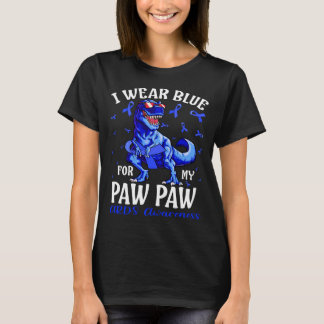 Ik Draag blauw voor mijn PAW ARDS Awareness-dinosa T-shirt