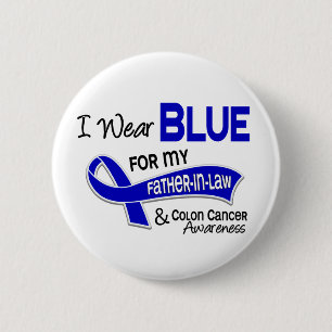 Ik Draag blauw voor mijn schoonvader 42 Colon Canc Ronde Button 5,7 Cm