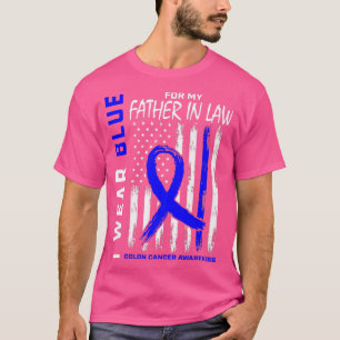 Ik Draag Blauw Voor Mijn Schoonvader Colon Kanker  T-shirt