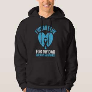 Ik Draag Blauw voor mijn vader T1D Diabetes Hoodie
