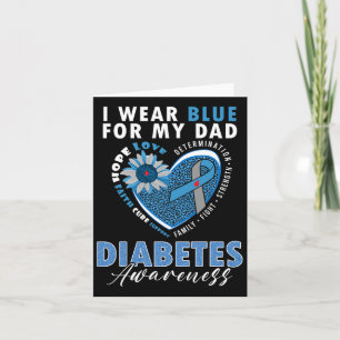 Ik Draag blauw voor mijn vader type 1 diabetes Kaart