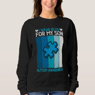 Ik draag blauw voor mijn zoon Autisme bewustzijn M Trui